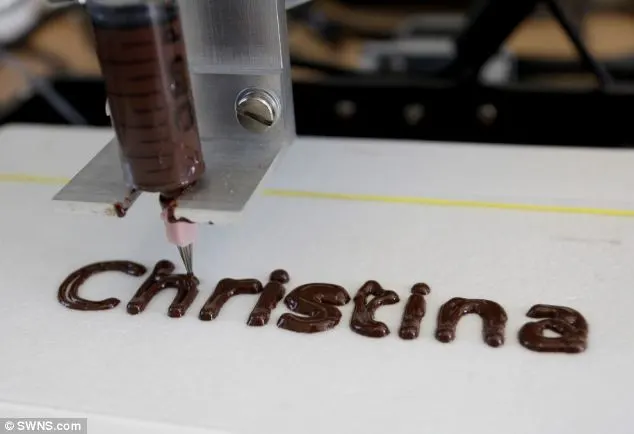 Chocolate 3D Printed Name