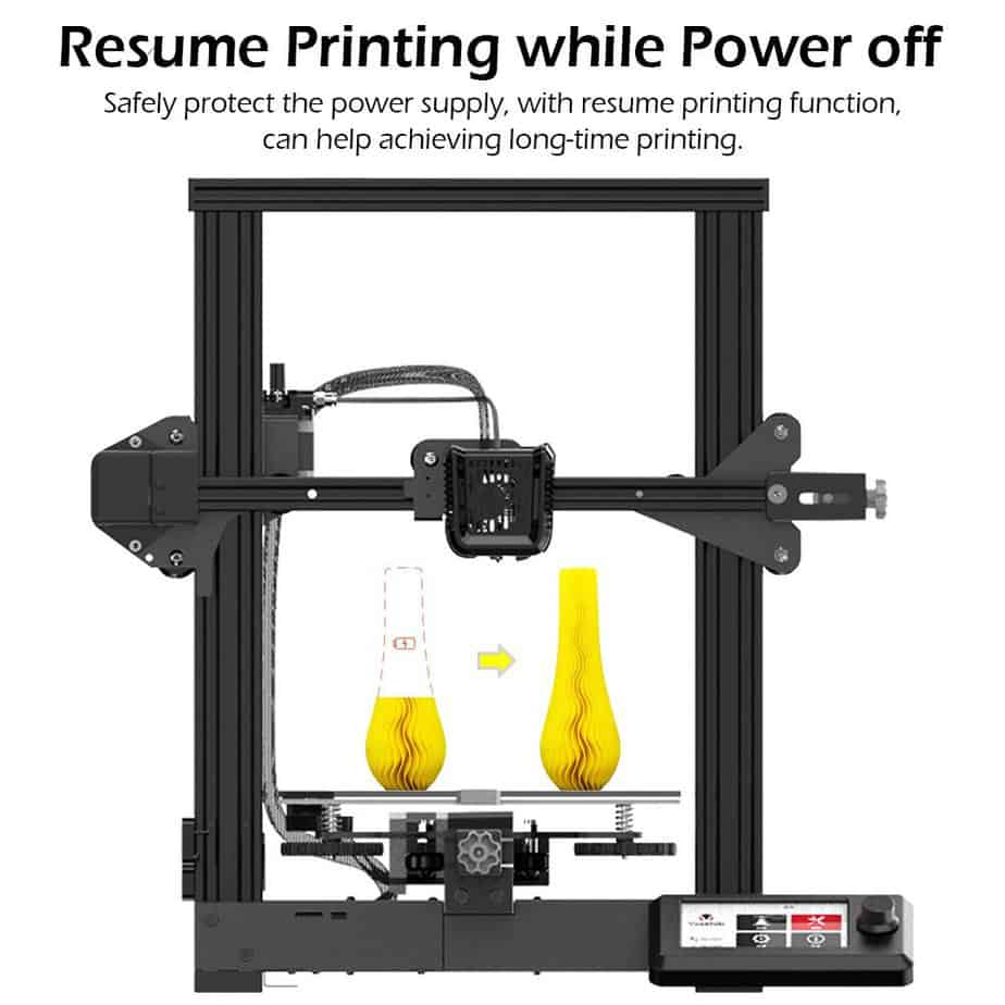 voxelab aquila 3d printer power off