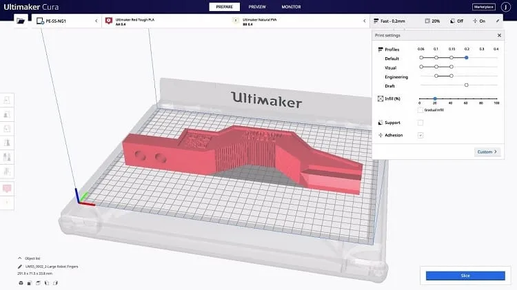 ultimaker cura intent profile